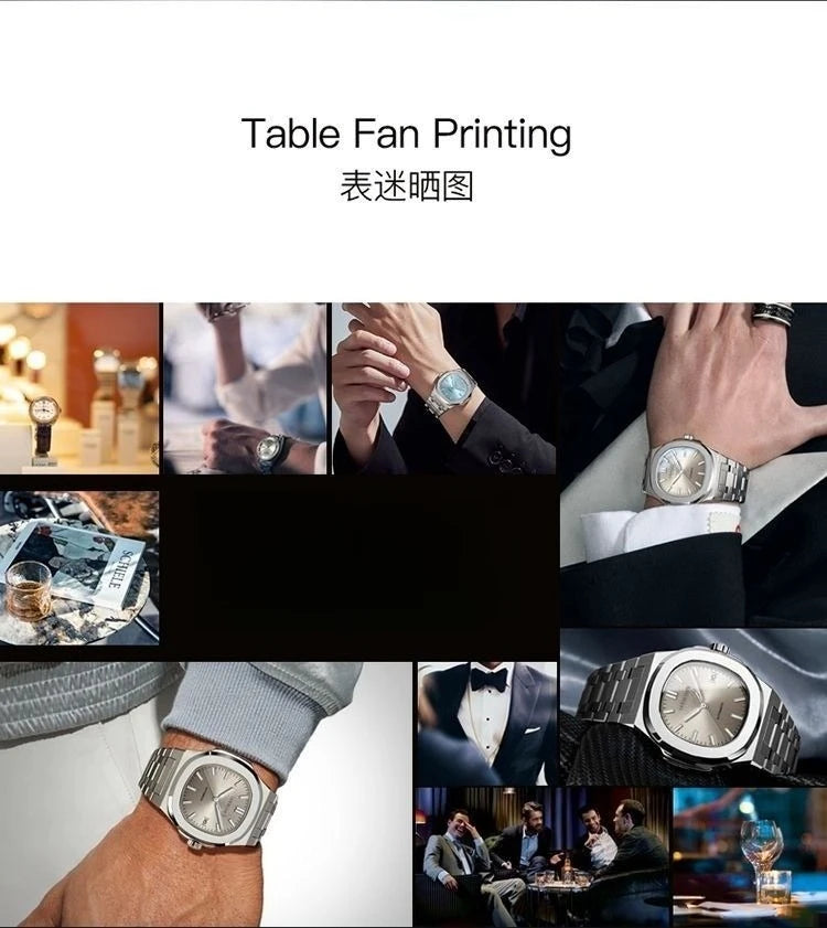 Men's Luxury Steel Strap Quartz Wristwatch | Luminous Waterproof Dress Watch