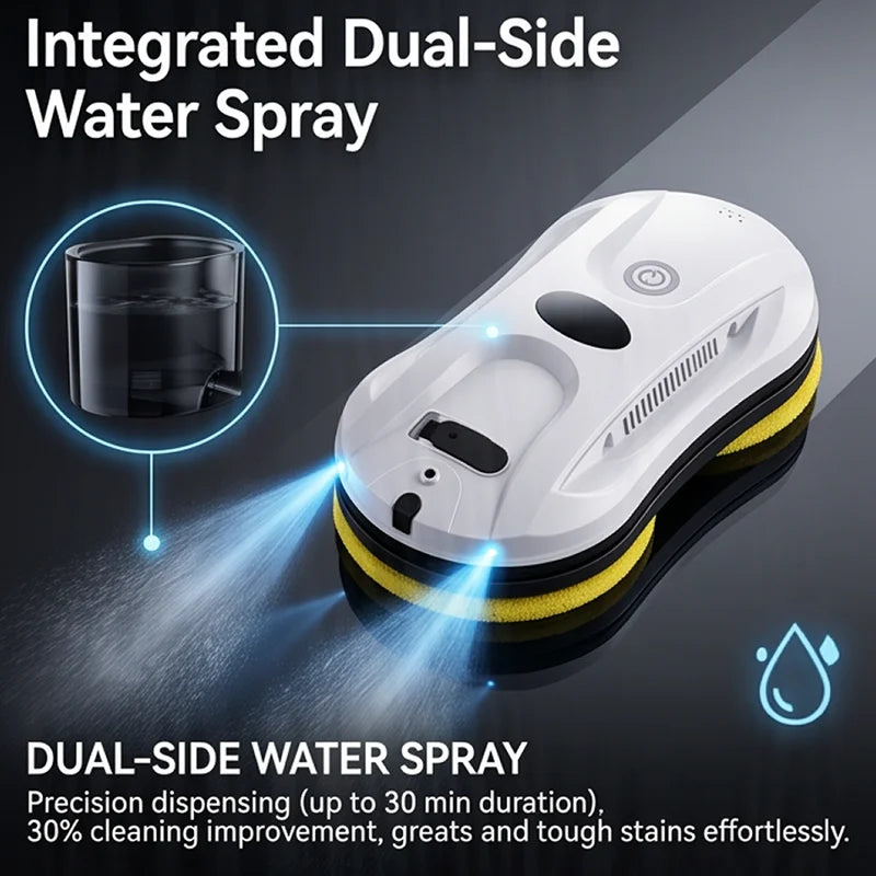 UPS Robot Window Cleaner — Smart Auto Glass Washing Robot with Remote Control & UPS Safety System