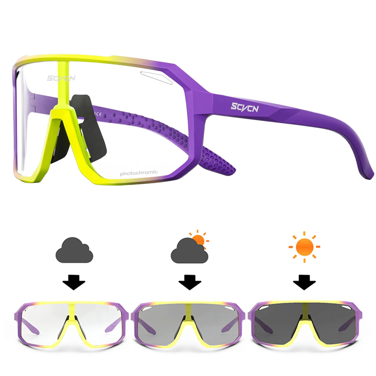 Photochromic Cycling Sunglasses | Men Women Mountain Bike Road Outdoor Sports Hiking Goggles
