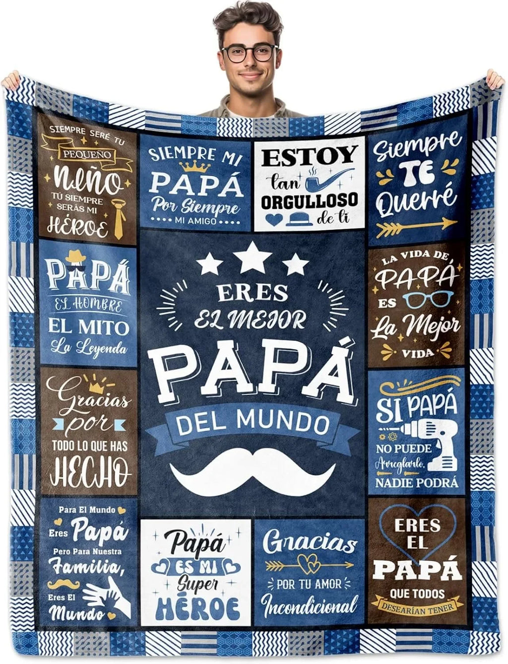 Family Gift Throw Blanket – Soft Warm Personalized Gift for Dad, Mom, Grandparents & Family