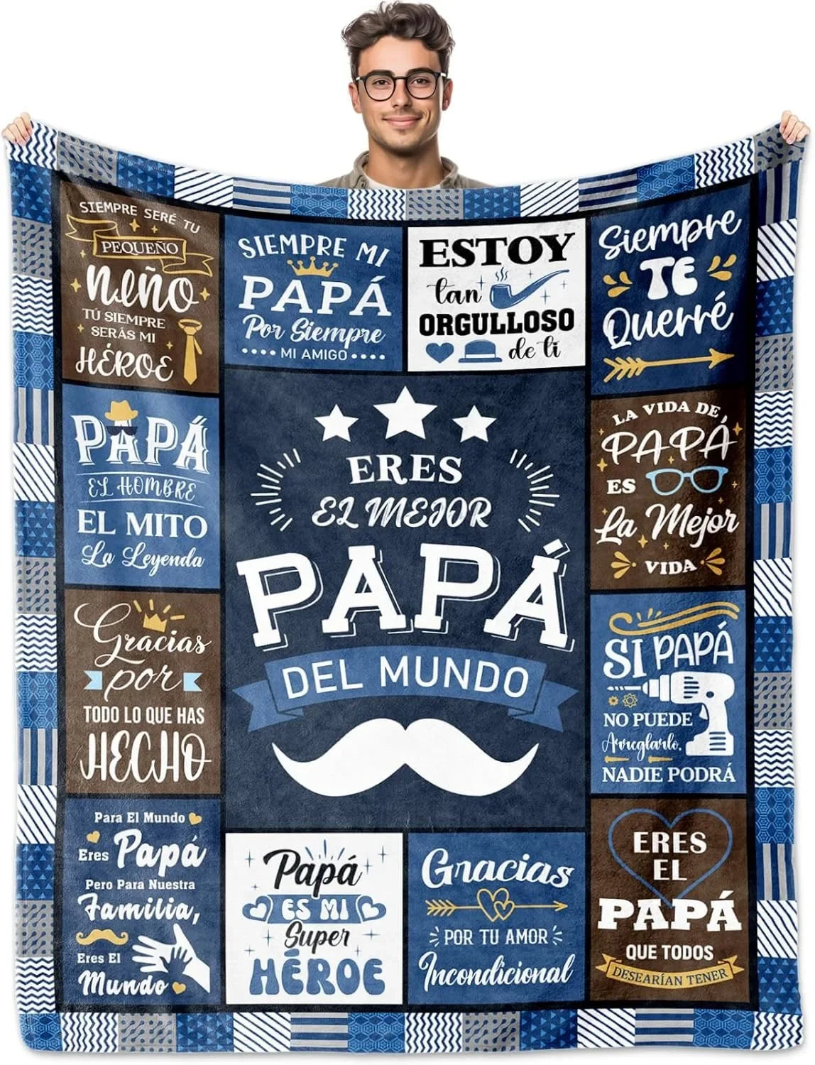Family Gift Throw Blanket – Soft Warm Personalized Gift for Dad, Mom, Grandparents & Family