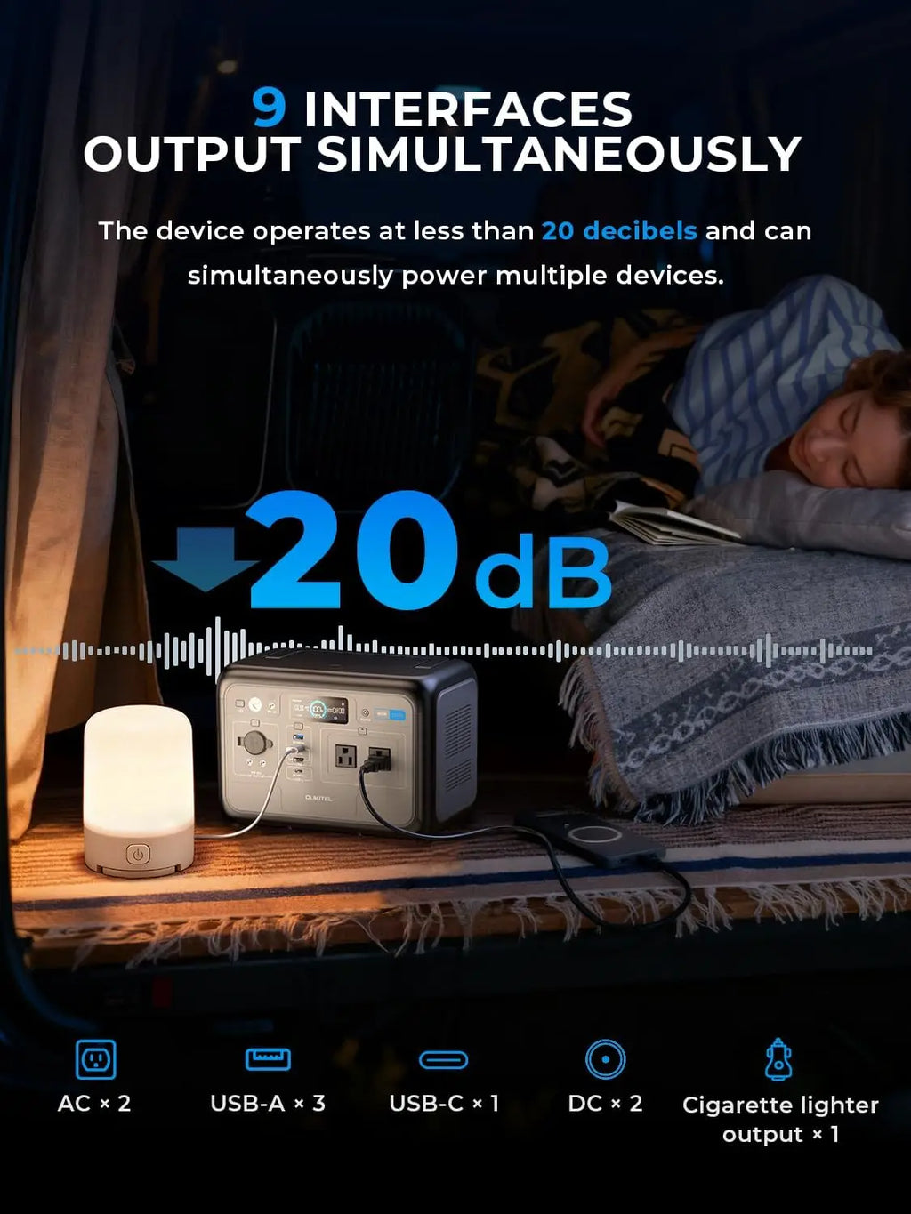 OUKITEL P800E Portable Power Station — 800W 512Wh LiFePO4 Solar Generator for Home Backup & Camping