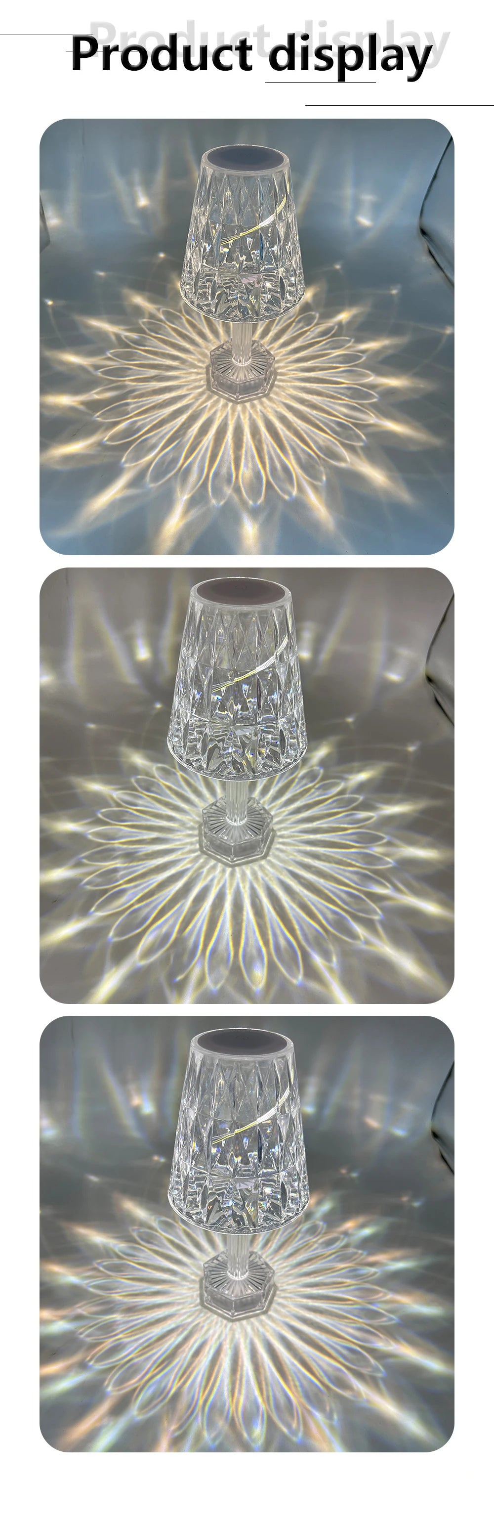 Crystal Night Light – Touch-Control LED Accent