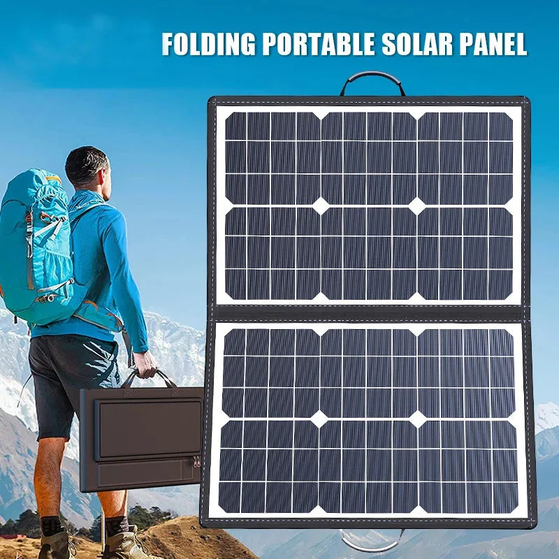 1000W Foldable Solar Panel Kit – Portable 18V Power Station Generator for Car, Boat & Camping