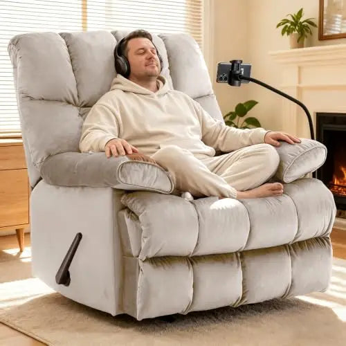 Oversized Manual Recliner with 23-Inch Wide Seat