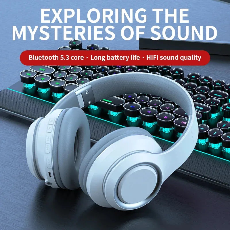 Shoumi Wireless Bluetooth Headphones — TF Card & MP3