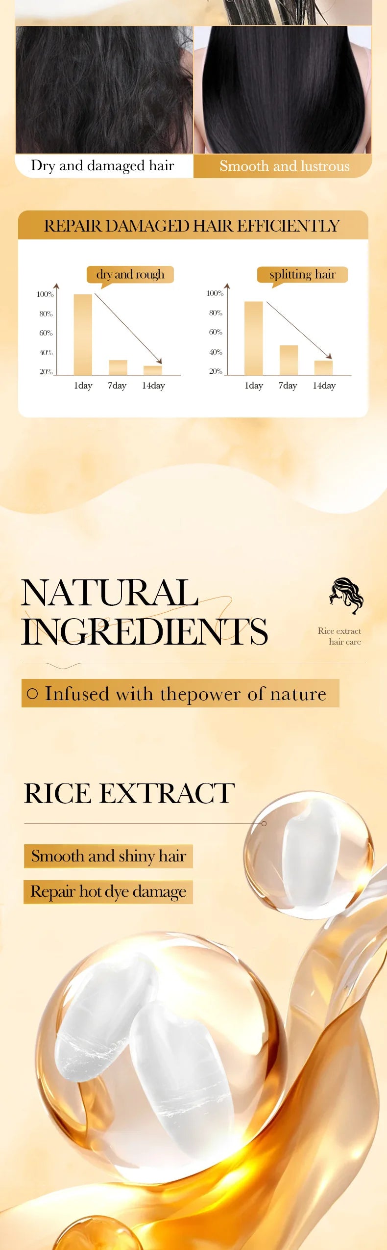 10/30/50/100/400g Magical Keratin Hair Mask 5 Seconds Repair Damaged Frizzy Hair Soft Smooth Shiny Rice Moisturizing Hair Care