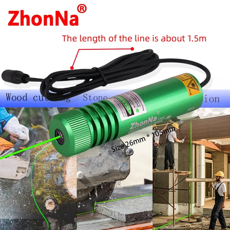 520nm Industrial Laser Locator – Cross, Line & Point Laser for Wood, Stone & Aluminum