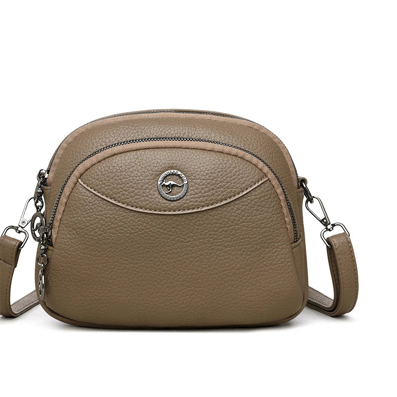 Luxury Solid Color Square Shoulder Crossbody Bag – Vintage PU Leather Messenger Handbag for Women