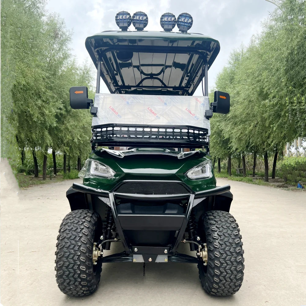 4-Wheel Drive Electric Golf Cart — 5000W Motor, 4-Seat Passenger UTV Electric Cart for Adults