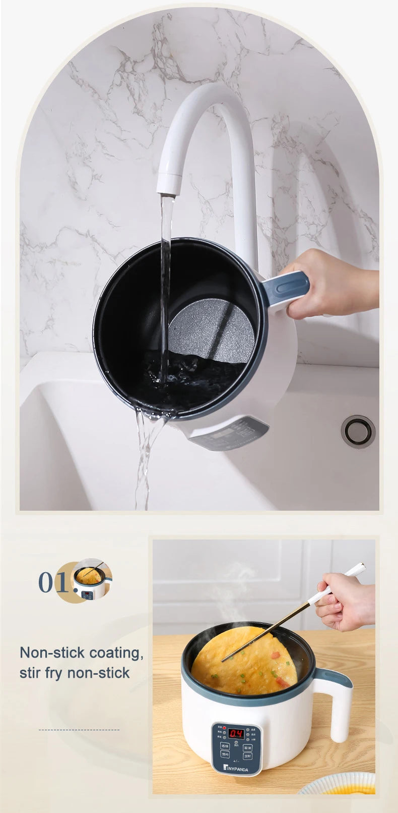 1.7L Electric Rice Cooker – Non-Stick, Single/Double Layer, 220V Smart Mechanical MultiCooker for Home