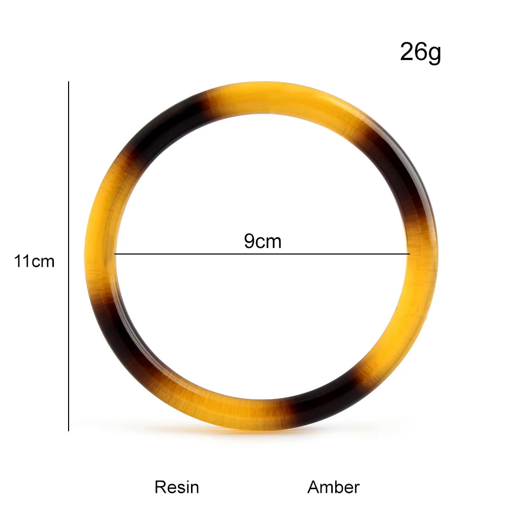 Circle Resin Bag Handles O-Ring DIY Accessories — 2PCS Removable Plastic Wallet Rings
