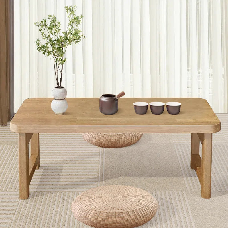 Foldable Japanese Bay Window & Balcony Wooden Desk