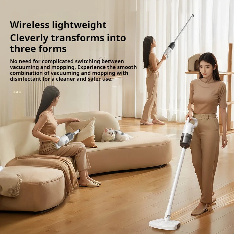 2-in-1 Cordless Vacuum & Mop – 22000Pa, 130° Multi-Angle, HEPA Filter, Pet Hair