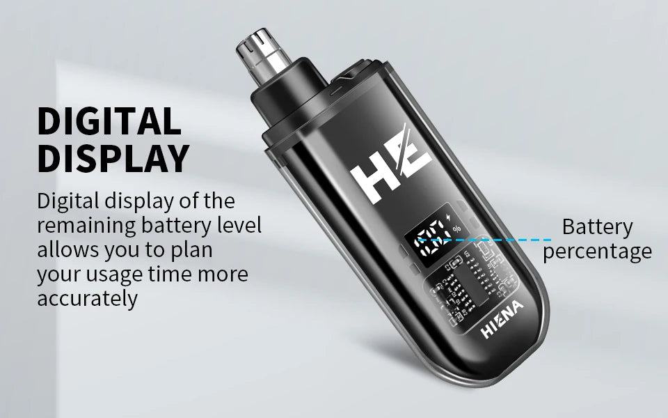 Mini Electric Nose Hair Trimmer – Rechargeable, Painless, USB-C, LED Display, Portable Pocket Size