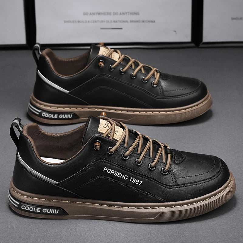 Men’s Breathable White Casual Sneakers — Lightweight Everyday Shoes