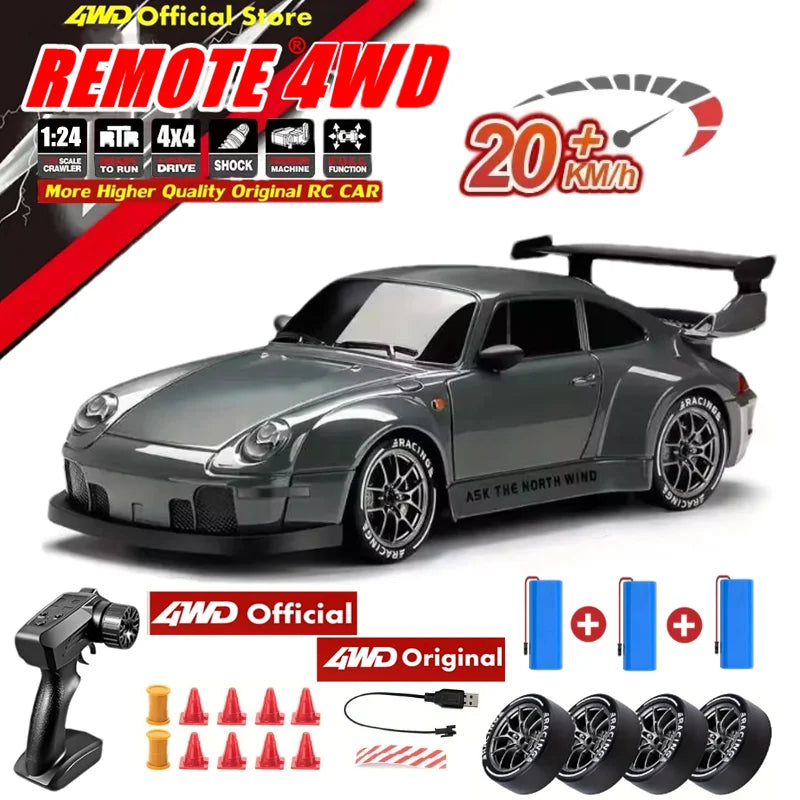1:24 Scale 4WD RC Drift Car – High Speed Mini Remote Control Racing Car