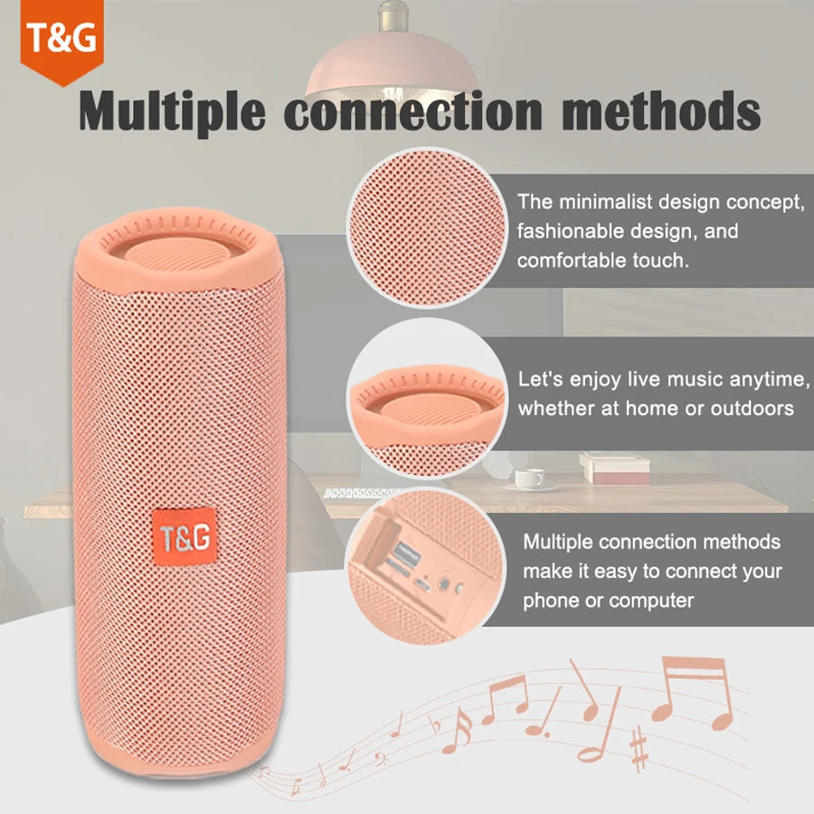 Wireless Portable Bluetooth Speaker — 360° Sound, Waterproof & Long Battery Life