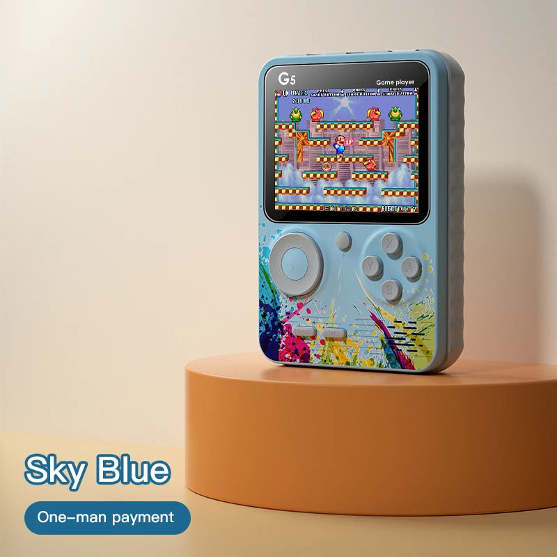 G5 Mini Retro Handheld Game Console – 500 Games, 3-Inch Color LCD, 8-Bit