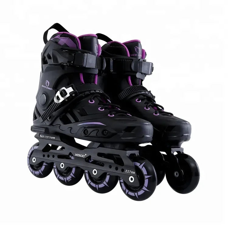 Adult Professional Inline Roller Skates – Single Row Flat Skates for Men & Women