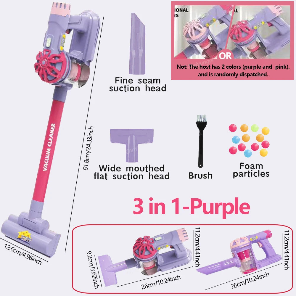 Kids Electric Vacuum Cleaner Toy Set – Simulation Housekeeping Role Play Educational Toy for Toddlers