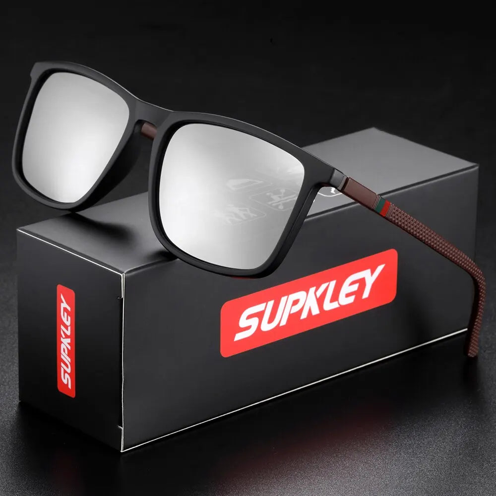 SUPKLEY Men's Polarized Square Sports Sunglasses