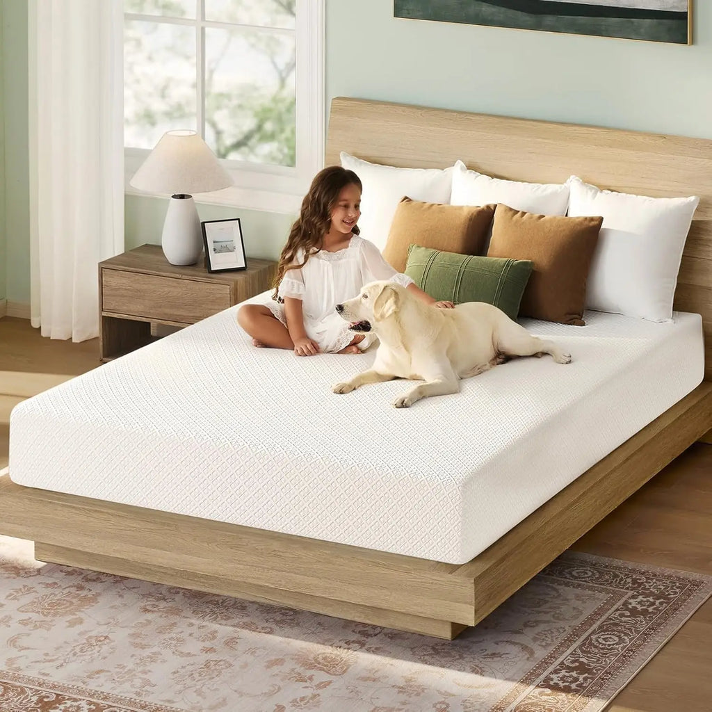 Twin Size 6 Inch Gel Memory Foam Mattress — Fiberglass-Free, Breathable, Cooler Sleep & Pressure Relief, Mattress in a Box