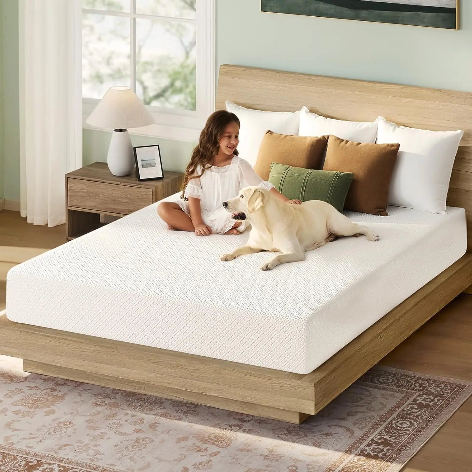 Twin Size 6 Inch Gel Memory Foam Mattress — Fiberglass-Free, Breathable, Cooler Sleep & Pressure Relief, Mattress in a Box