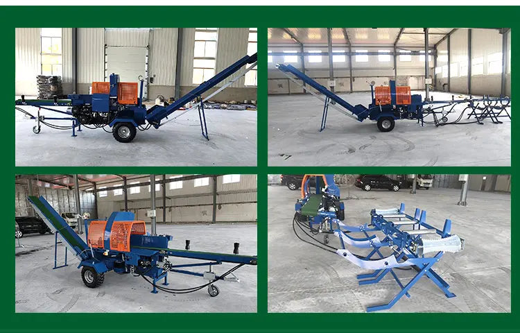 45-Ton Hydraulic Firewood Processor – Heavy Duty Log Splitter & Cutting Machine