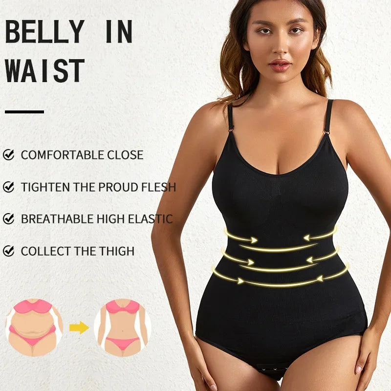 Seamless Tummy Control Butt-Lifting Bodysuit Shaper — Everyday Shapewear for Women