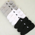Women's Heart No-Show Socks – Stretch Knit