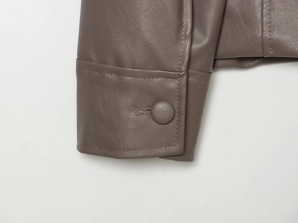 Women's Belted Jacket – Stand Collar Button Front