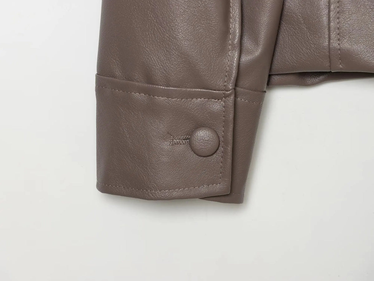 Women's Belted Jacket – Stand Collar Button Front