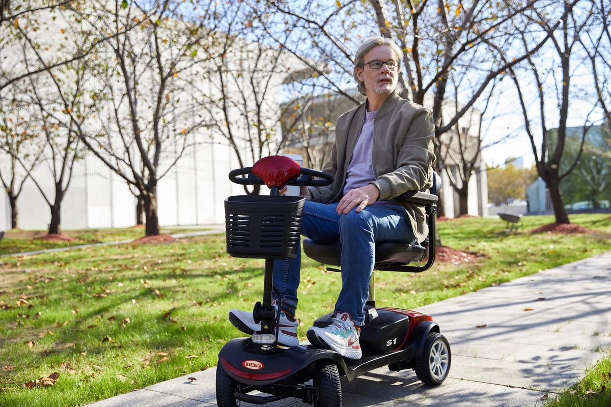 4-Wheel Mobility Scooter for Seniors, Foldable Travel Design