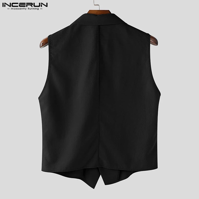 Men's Sleeveless Tank Top & Button-Fly Long Pants 2-Piece Set – Solid Color Streetwear