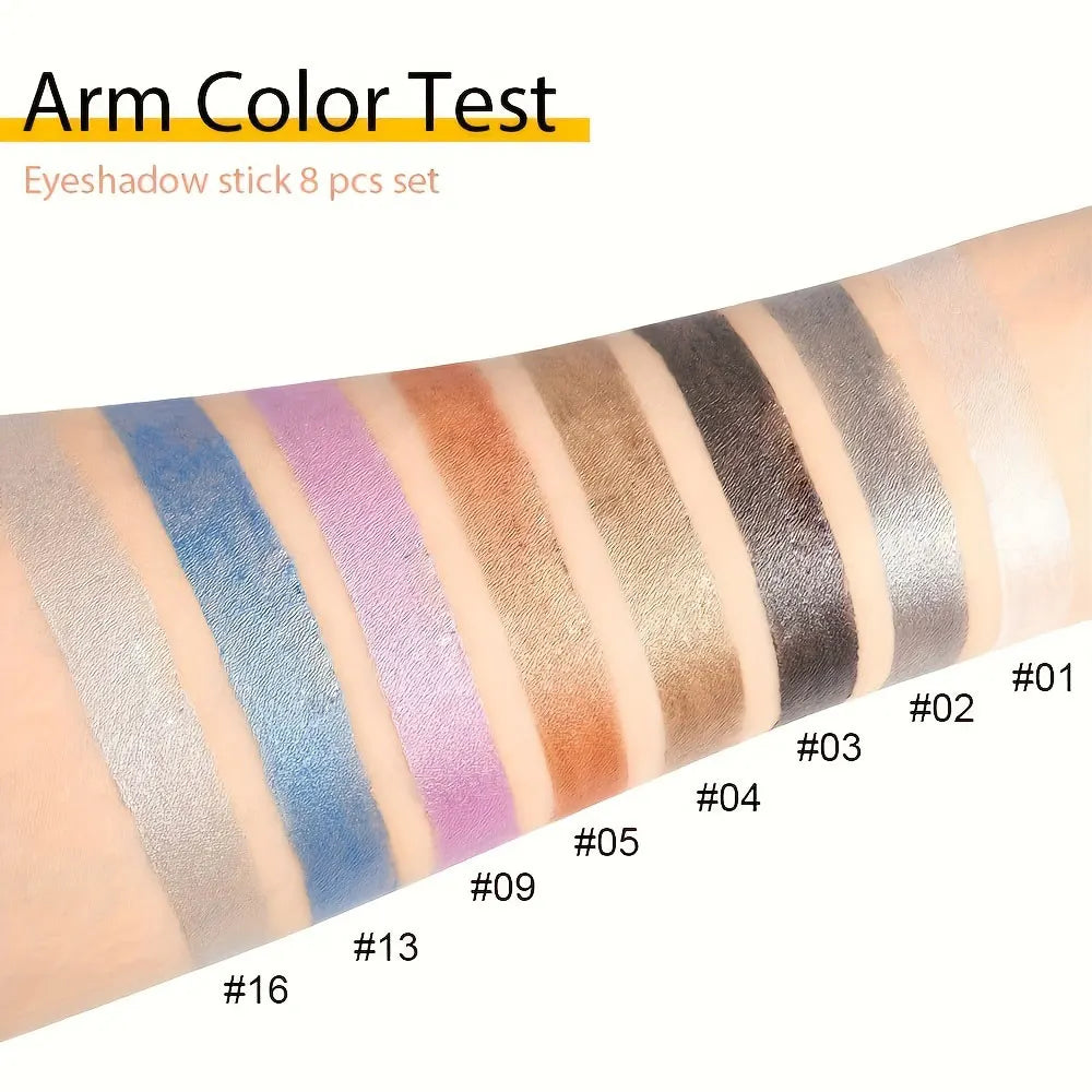 16-Color Pearlescent Glitter Eyeliner Set — Waterproof Long-Lasting
