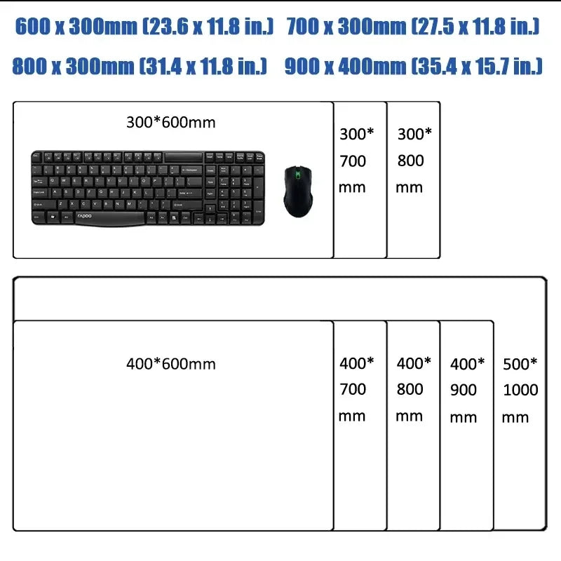 XXL Gaming Mouse Pad Desk Mat – Non-Slip Extended Keyboard & Office Rubber Carpet