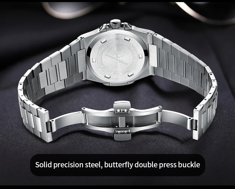 Specht & Söhne Men's 40MM Slim Quartz Watch | Sapphire Crystal 50M Waterproof Classic 5711