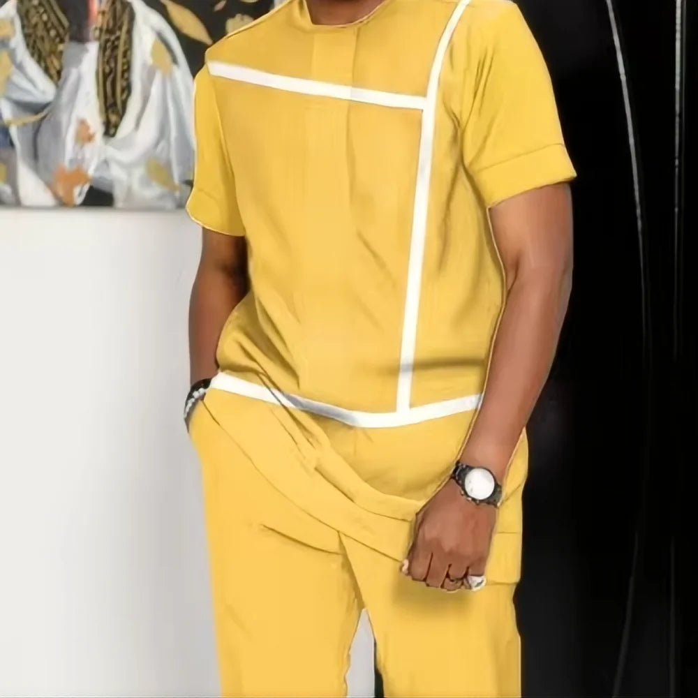 Men's 3D Print Oversized T-Shirt & Jogger Pants 2-Piece Set – Casual Sportswear