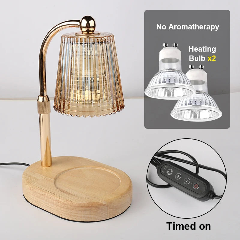 50W Dimmable Candle Warmer Lamp with Glass Shade