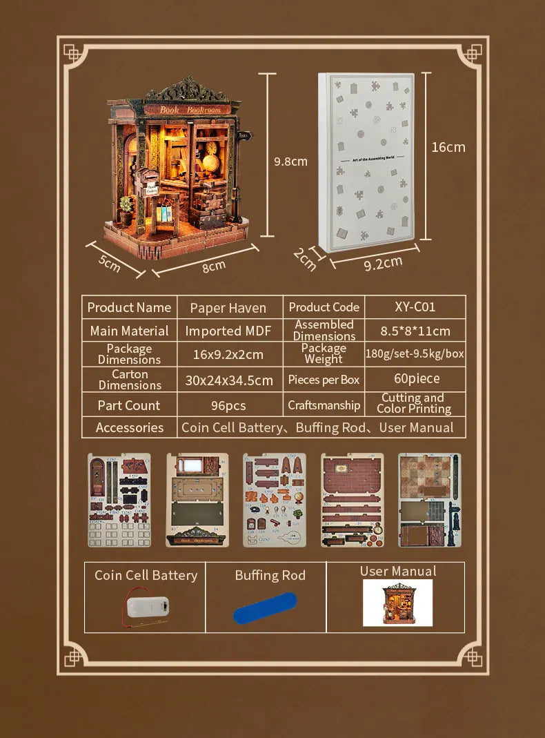 DIY Wooden Japanese Tavern Miniature with Lights