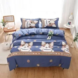 Plaid Print Duvet Cover – Lightweight Polyester-Cotton Bedding Bag, 24 Colors & 3 Sizes