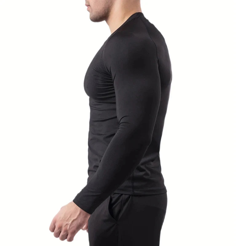 Men's Spider Print Compression Long Sleeve Shirt — Graphic Performance Base Layer
