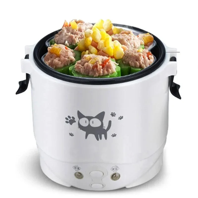 Portable Electric Mini Rice Cooker – 12V/24V/220V MultiCooker for Car, Truck & Home