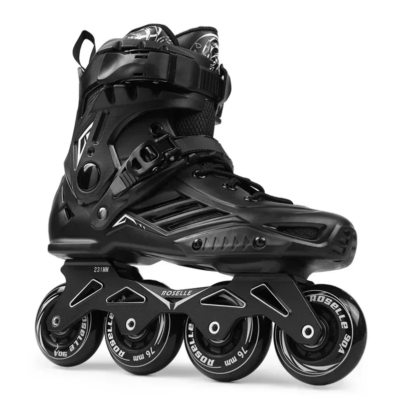 Adult Professional Inline Roller Skates – Single Row Flat Skates for Men & Women