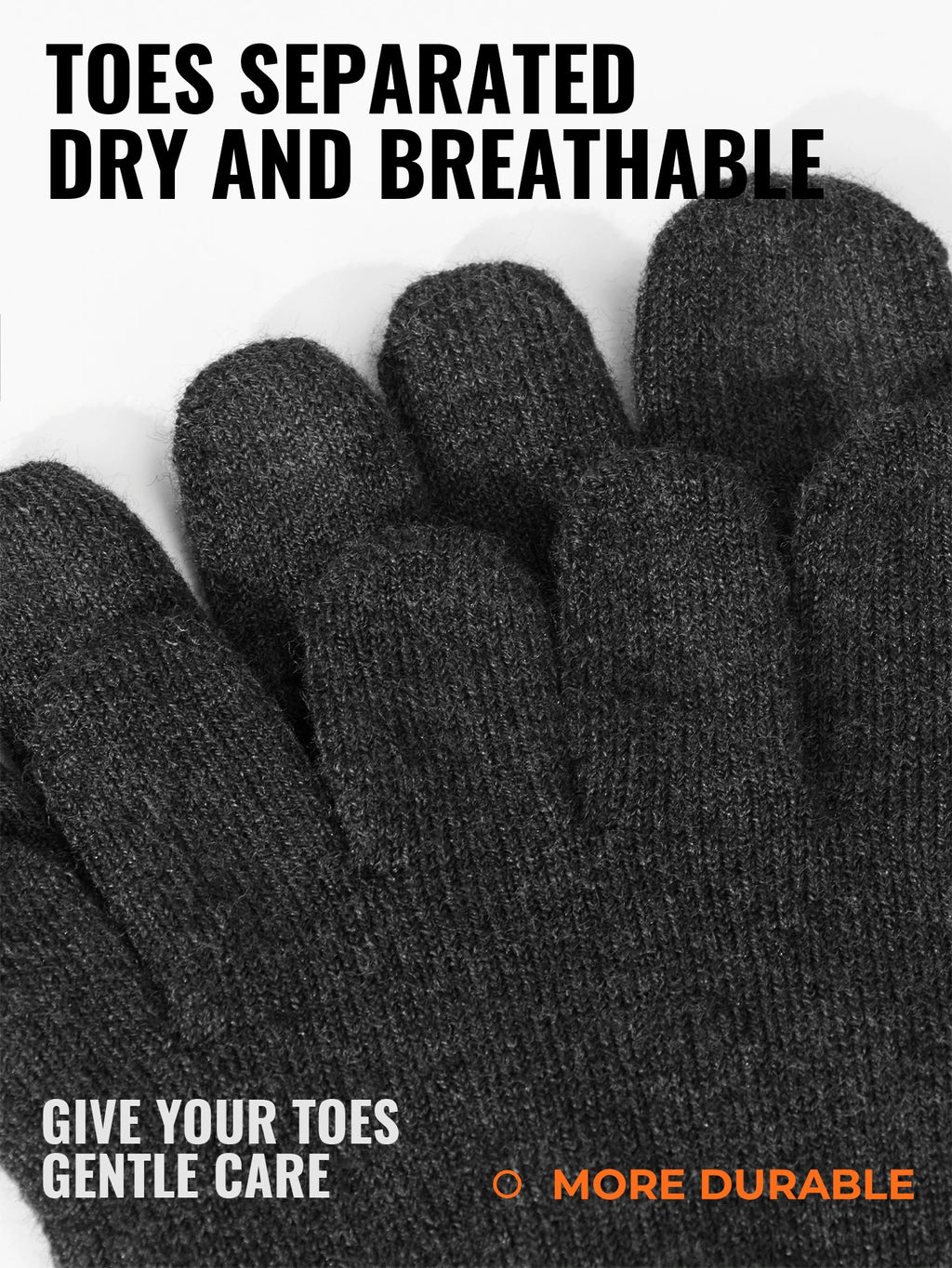 Merino Wool Five-Toe Socks for Running & Hiking