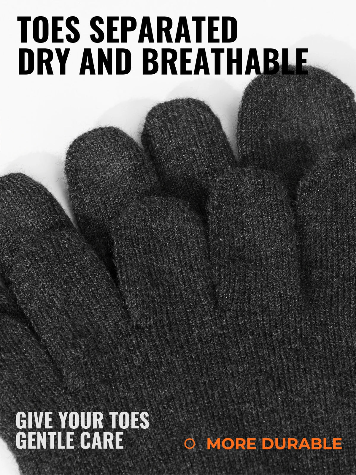 Merino Wool Five-Toe Socks for Running & Hiking