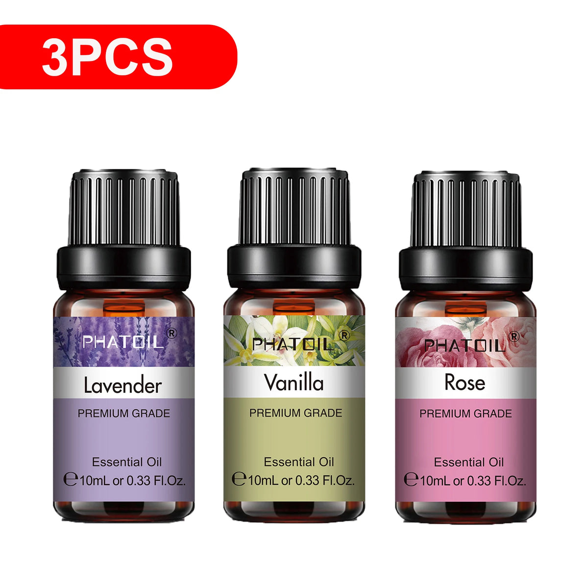 Pure Plant Essential Oil 10ml – Aromatherapy Oil for Diffusers, Humidifiers & DIY, 37 Scents