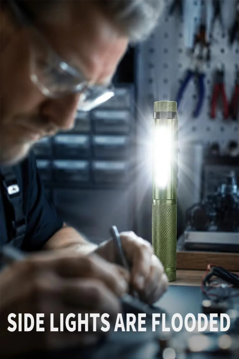 800 Lumen Rechargeable EDC Flashlight – Magnetic Pen Light for Hiking, Work & Emergencies