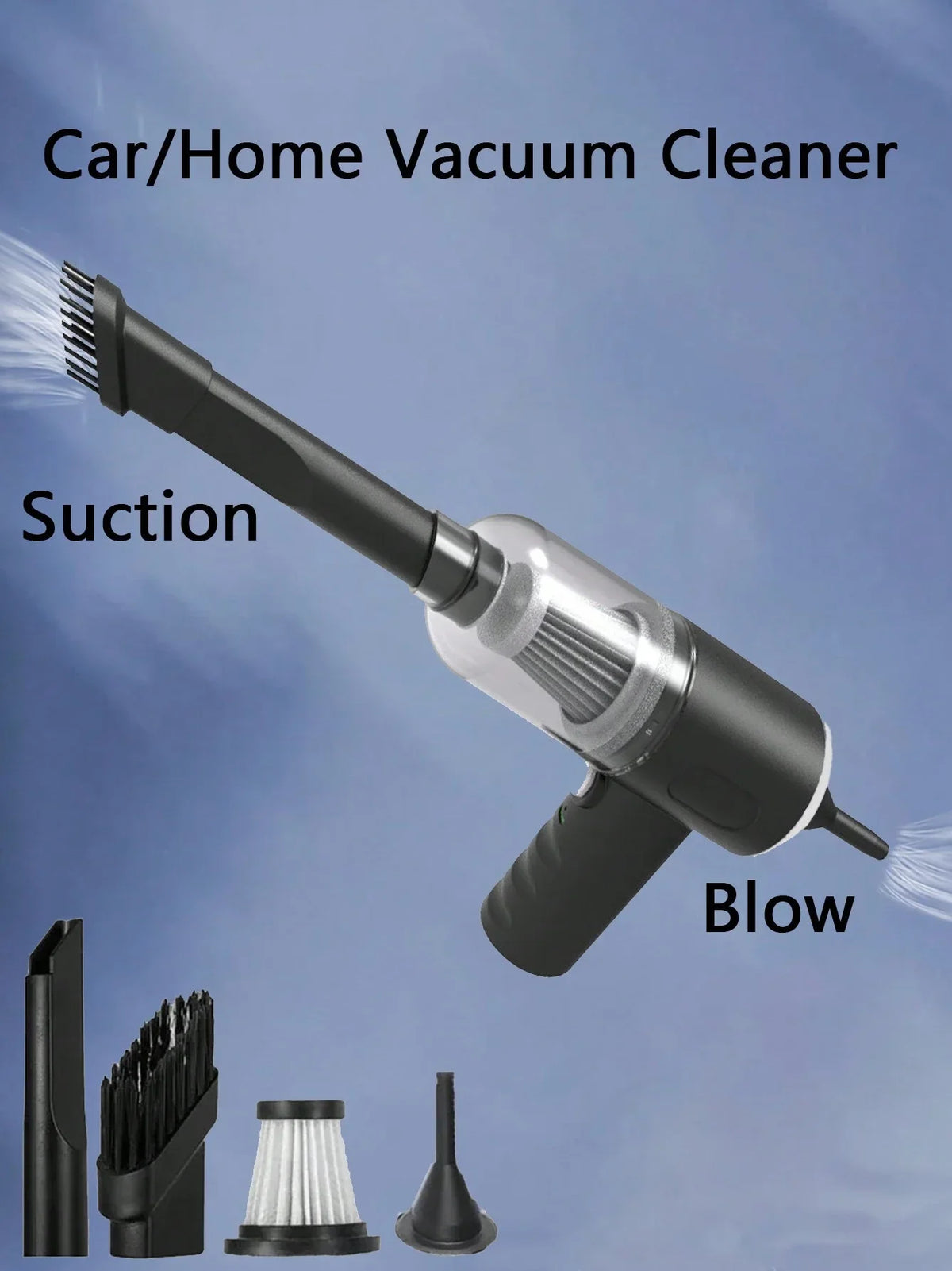 120W Wireless Handheld Vacuum Cleaner — 5500Pa Powerful Dual-Use Home & Car Portable Vacuum with HEPA Filter